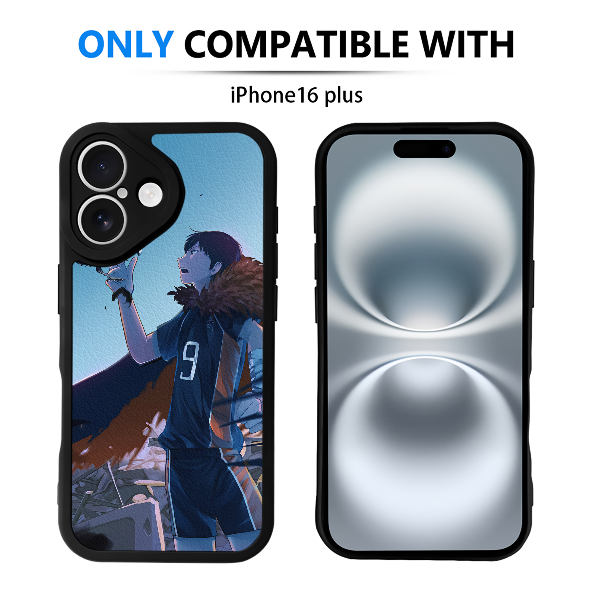 （画像用） ハイキュー!! Haikyu!! 【iPhone 16シリーズ対応】シリコンスマホケース（レザー調） 材質：シリコン